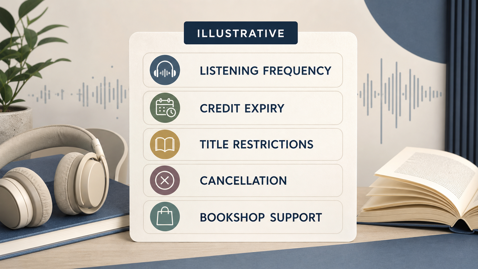 Editorial illustration for Best audiobook subscriptions in the UK: evidence-led choices for different listening habits