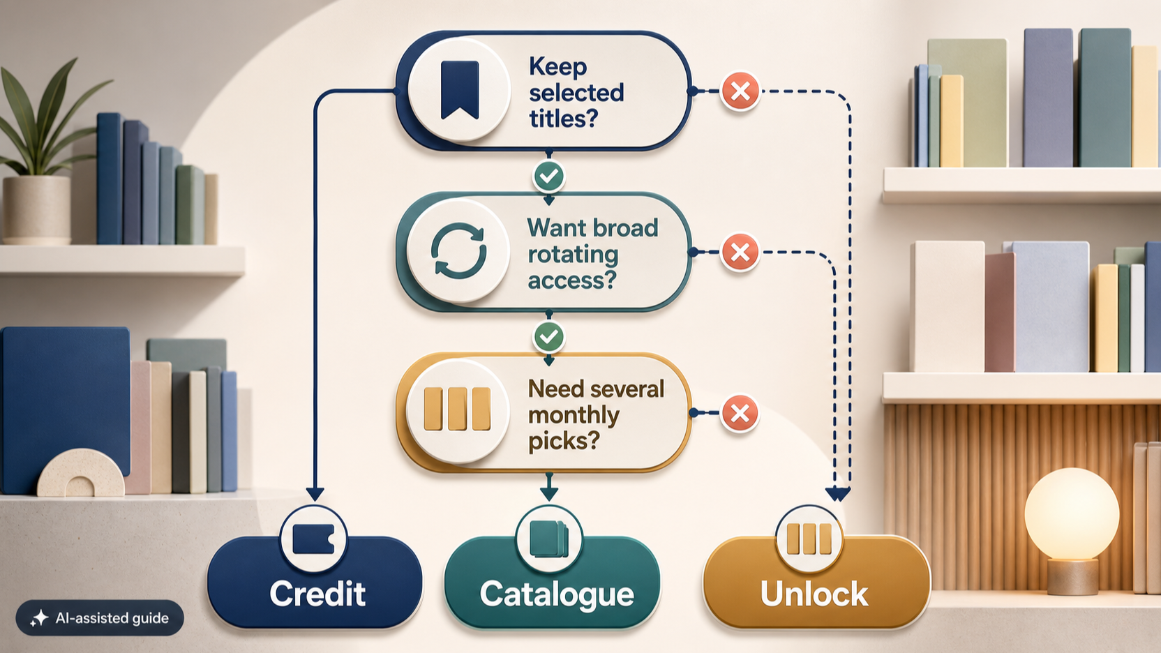 Turn the documented access rules into a practical selection method without asserting unsupported price or catalogue-size claims