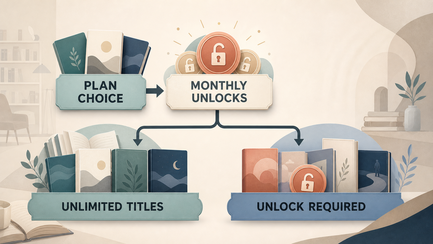 Editorial illustration for Everand Review: Is the Ebook and Audiobook Subscription Right for You?